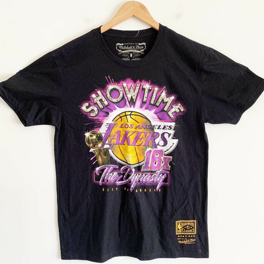 Los Angeles Lakers Dynasty Black Tee Shirt Medium